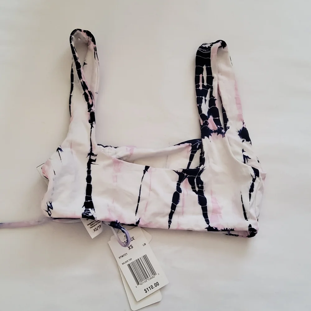 NWOT L*Space Liberty Tie Dye Wilder Bikini Swimsuit Top Size XS
