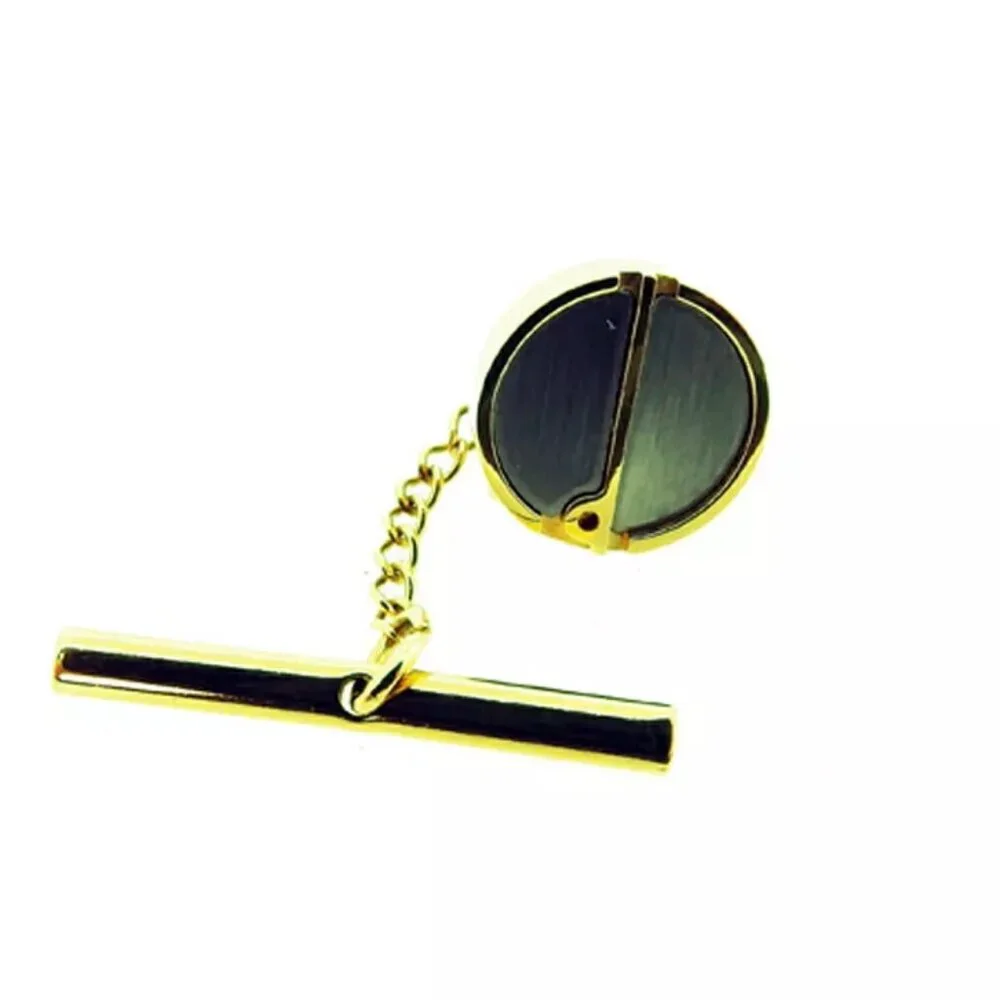 dunhill cuff 2 items set Silver & Gold Hardware Authentic used