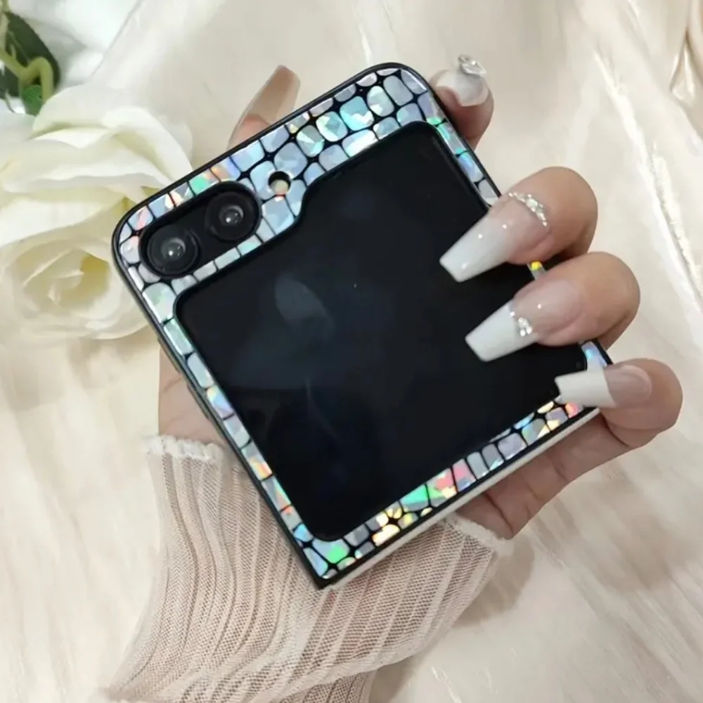 Crocodile Pattern Hard Shell Protective Case for Samsung Galaxy Z Flip 4 Phone