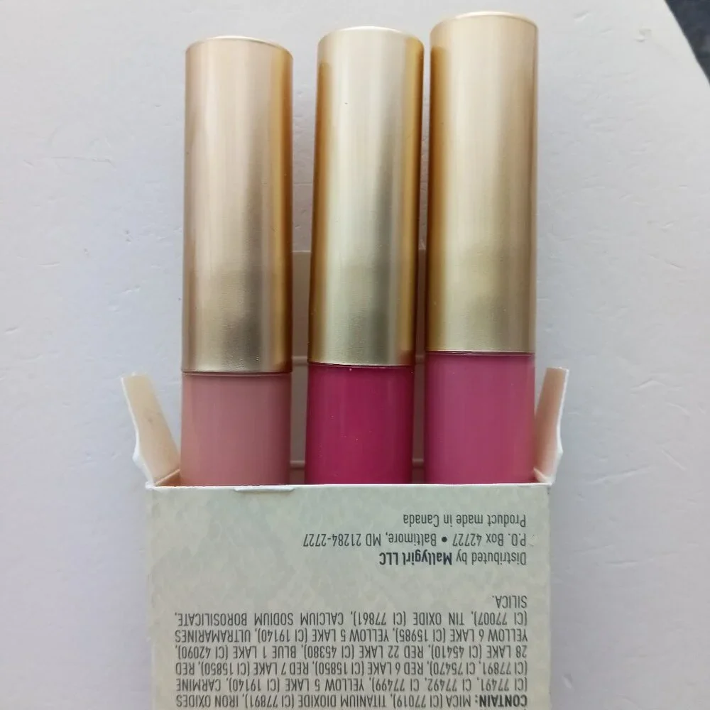 Mally High Shine Liquid Lipstick Trio pinks NIB