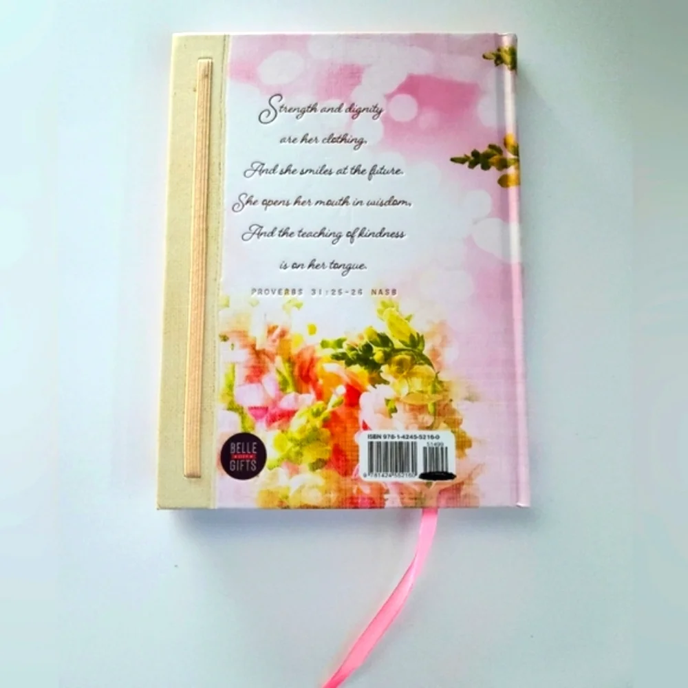 Scriptures & Quotes Journal Hardcover Notebook Flowers, Pink, Multicolor *READ*
