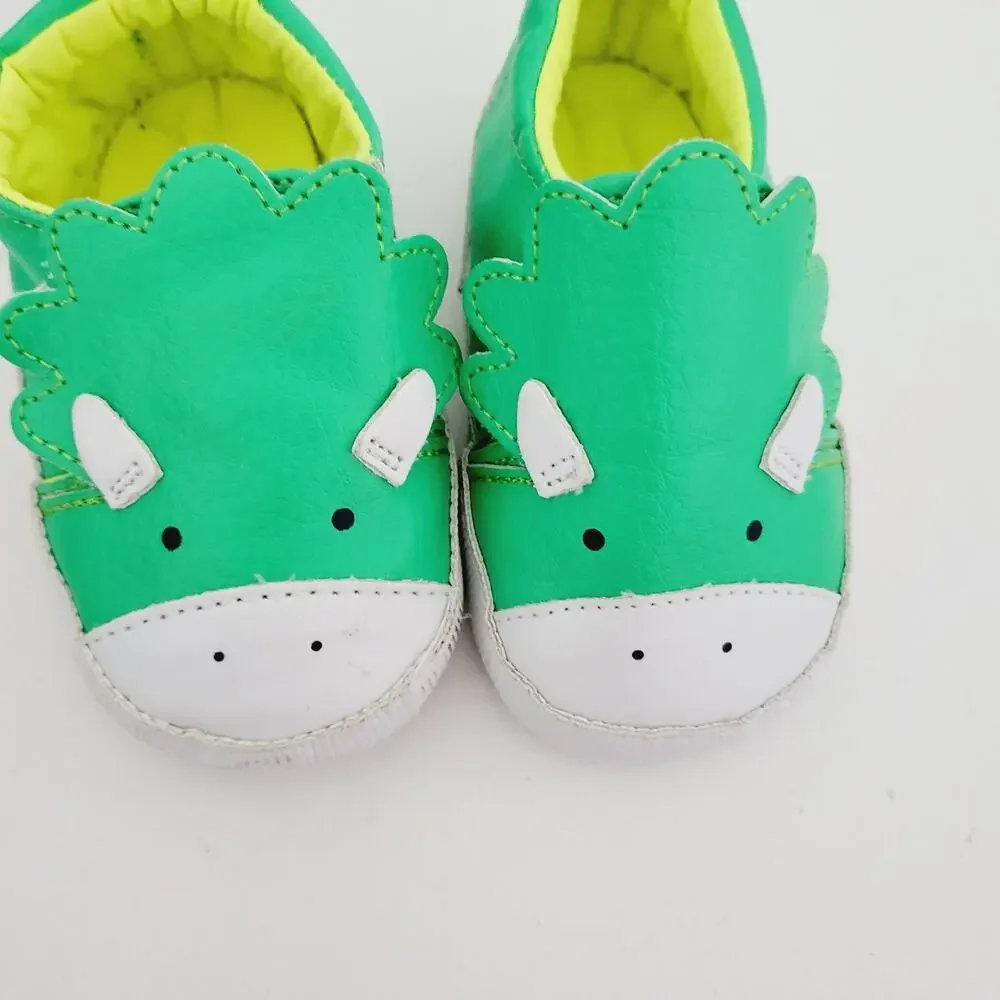 Dino 3-6M soft crib shoes