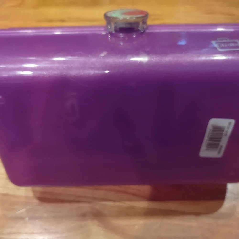 Caboodles Vintage Purple Sparkle Make Up Case Glitter W Mirror