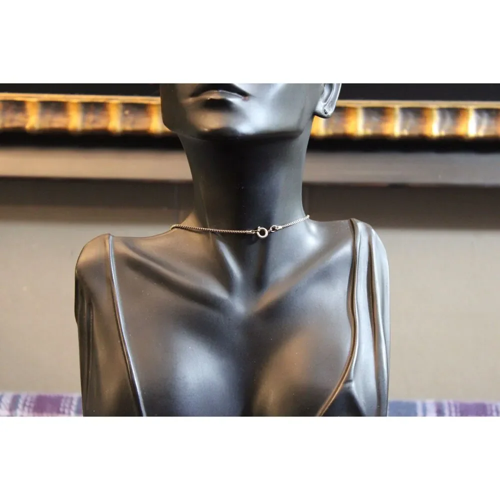 Vintage Swank Men's Silver Tone W Initial Pendant with Box Chain