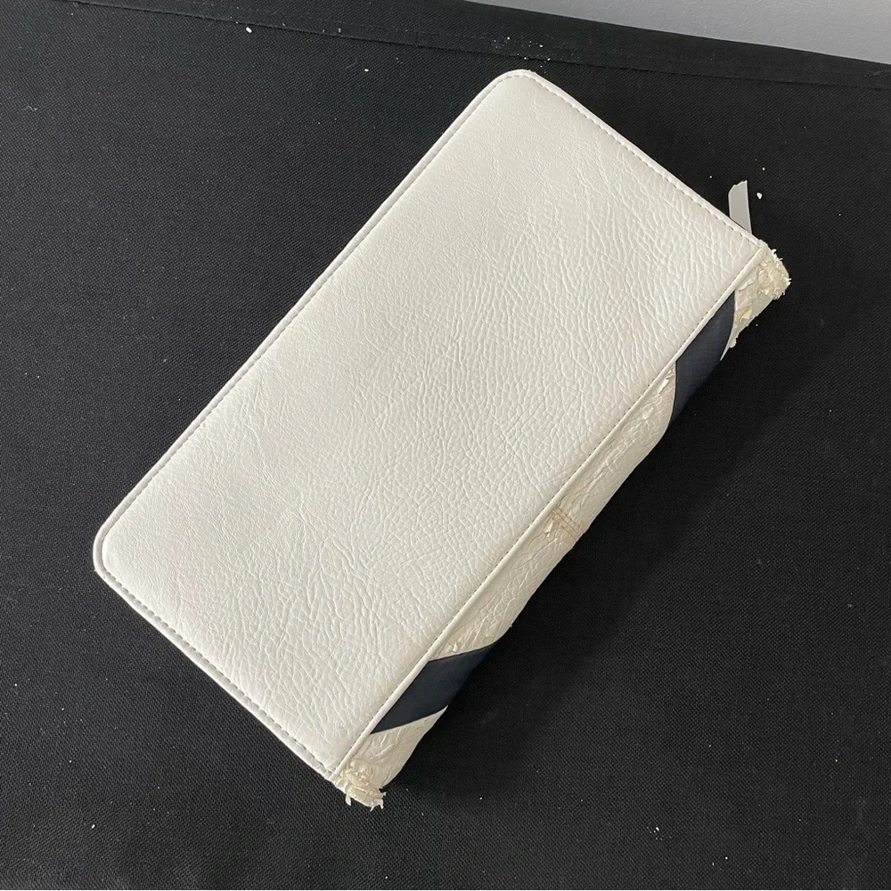 Unbranded Chevron Clutch Navy Blue White Envelope Crossbody
