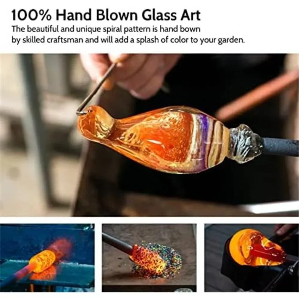 Glass Hummingbird Feeder for Outdoors: Leak Proof Hanging Hummingbirds Present
