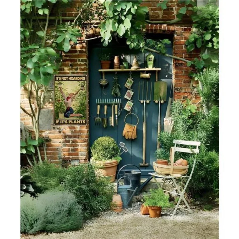 Bestylez Gardening Gifts Vintage Gardening Tin Sign It‘s Not Hoarding If It's