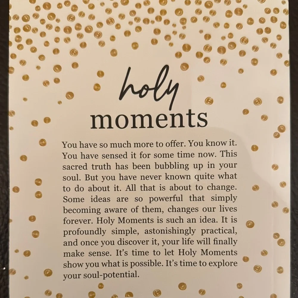 Paperback Handbook “Holy Moments” by Matthew Kelly - Gold Dotted Cover