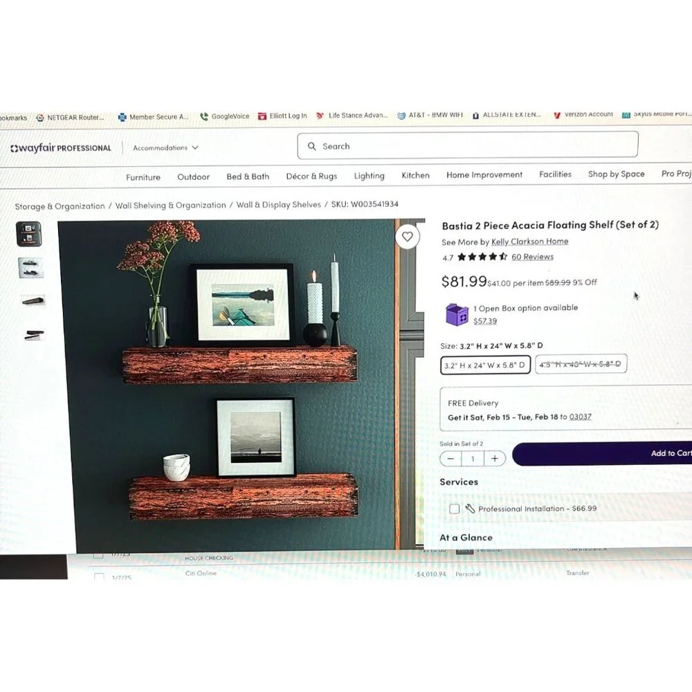 Kelly Clarkson Home Floating Shelves Set Of 2 24