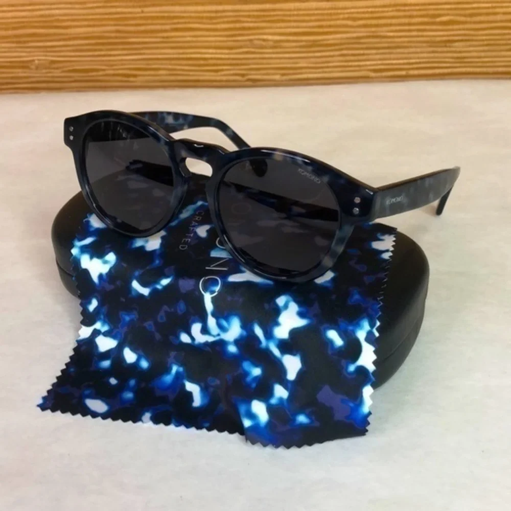 KOMONO Women’s Sunglasses NEW Round Blue Clement Indigo Demi Sunglasses