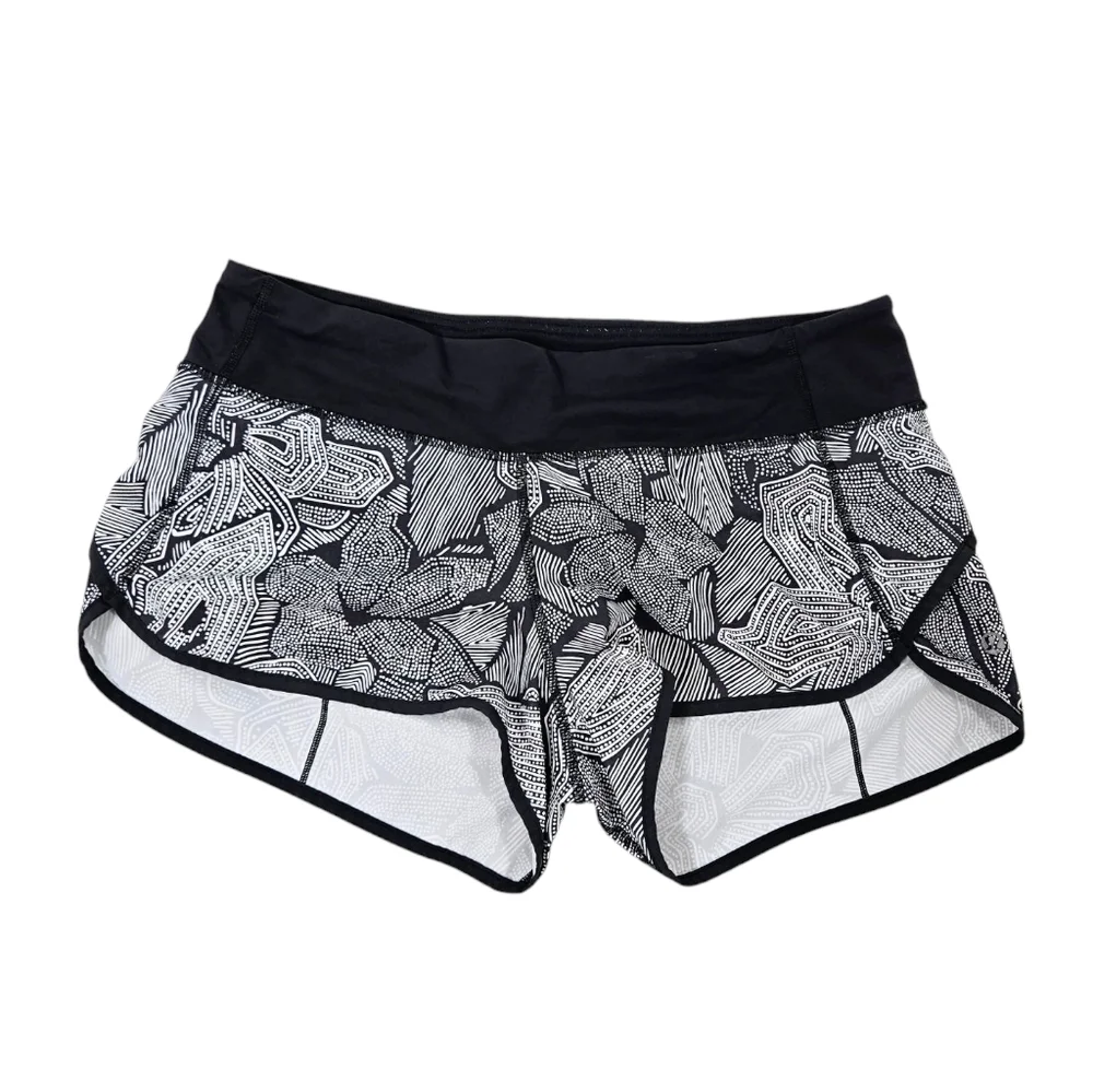 Lululemon Speed Short Dottie Tribe Black & White Shorts