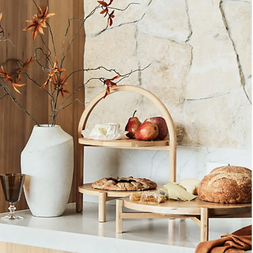 New! Crate&Barrel Argo elevated lazy Susan