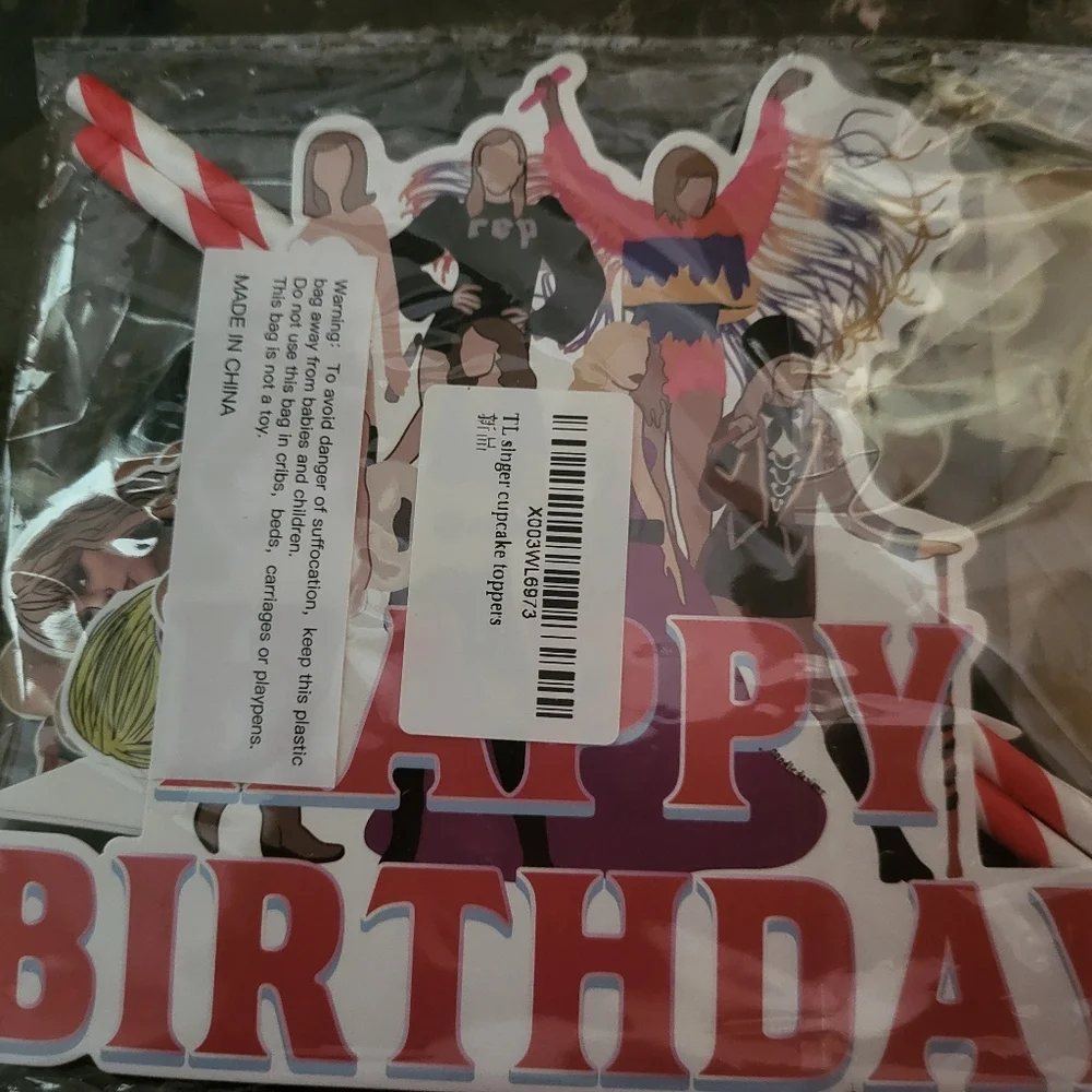 NWT 50 Pcs Singer Swiftie Cupcake Toppers, Singer Cake Decoration Inc Cake Tayor