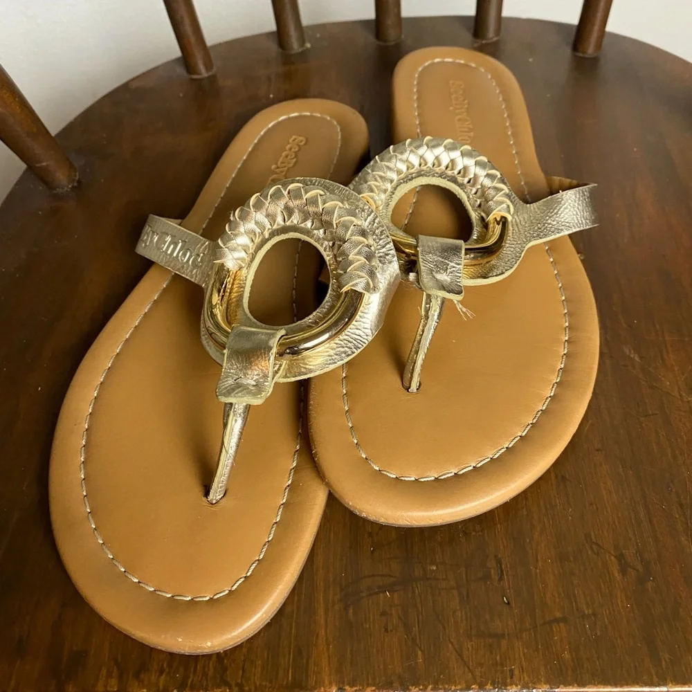 Womens See by Chloé Hana Leather Sandals Size 36 Made in Spain