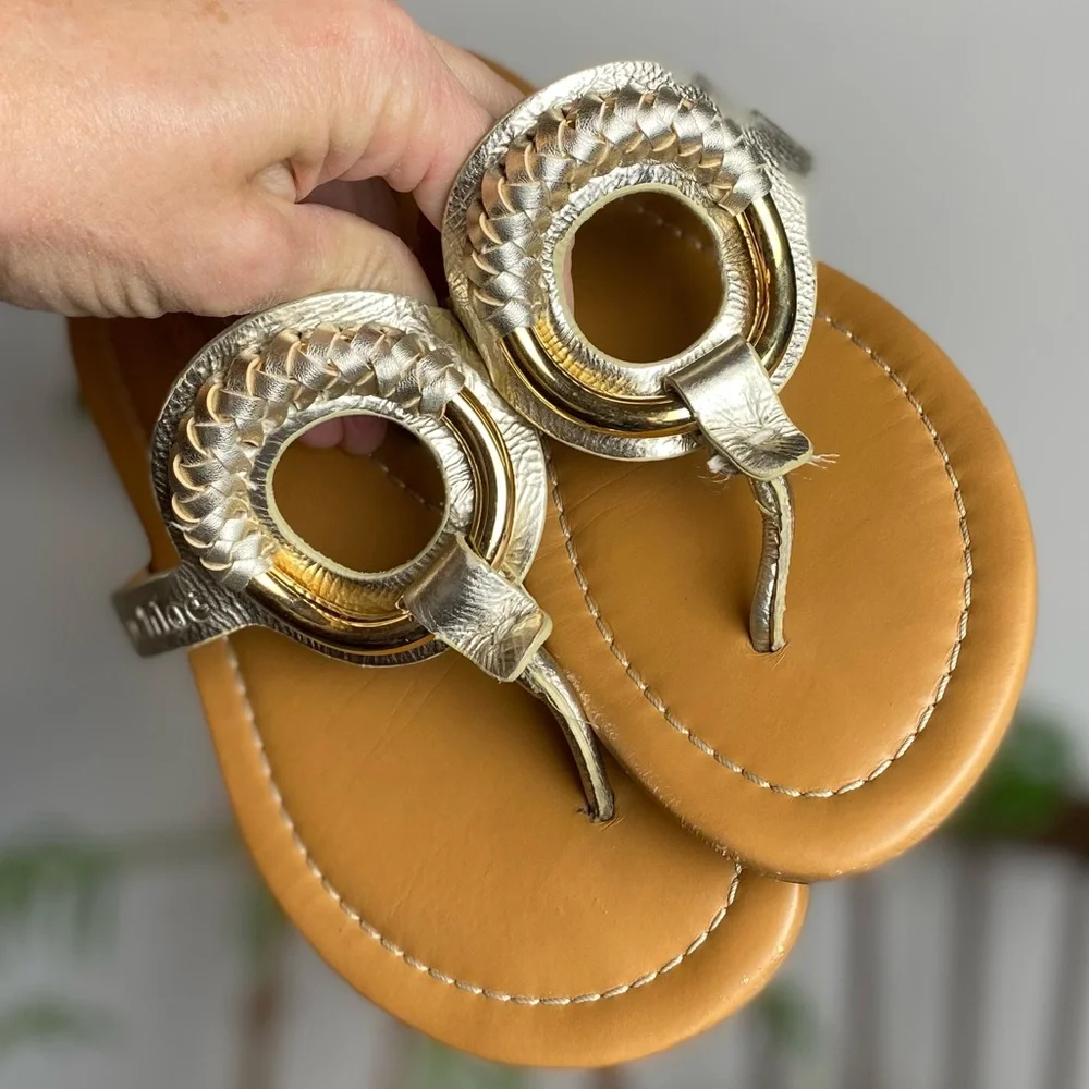 Womens See by Chloé Hana Leather Sandals Size 36 Made in Spain