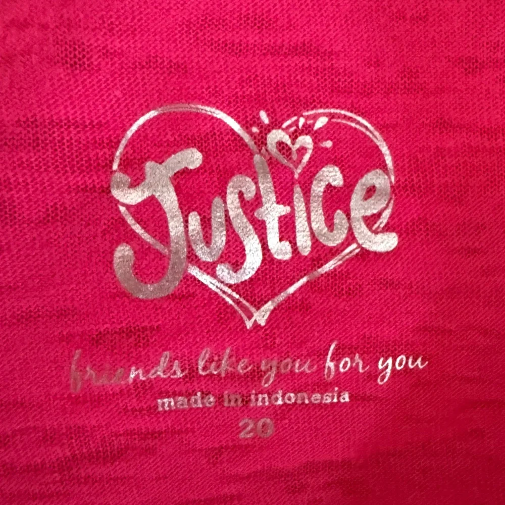 Justice Girls Hot Pink & White Cat Cool Burnout Tank Top Sparkles SKU0805