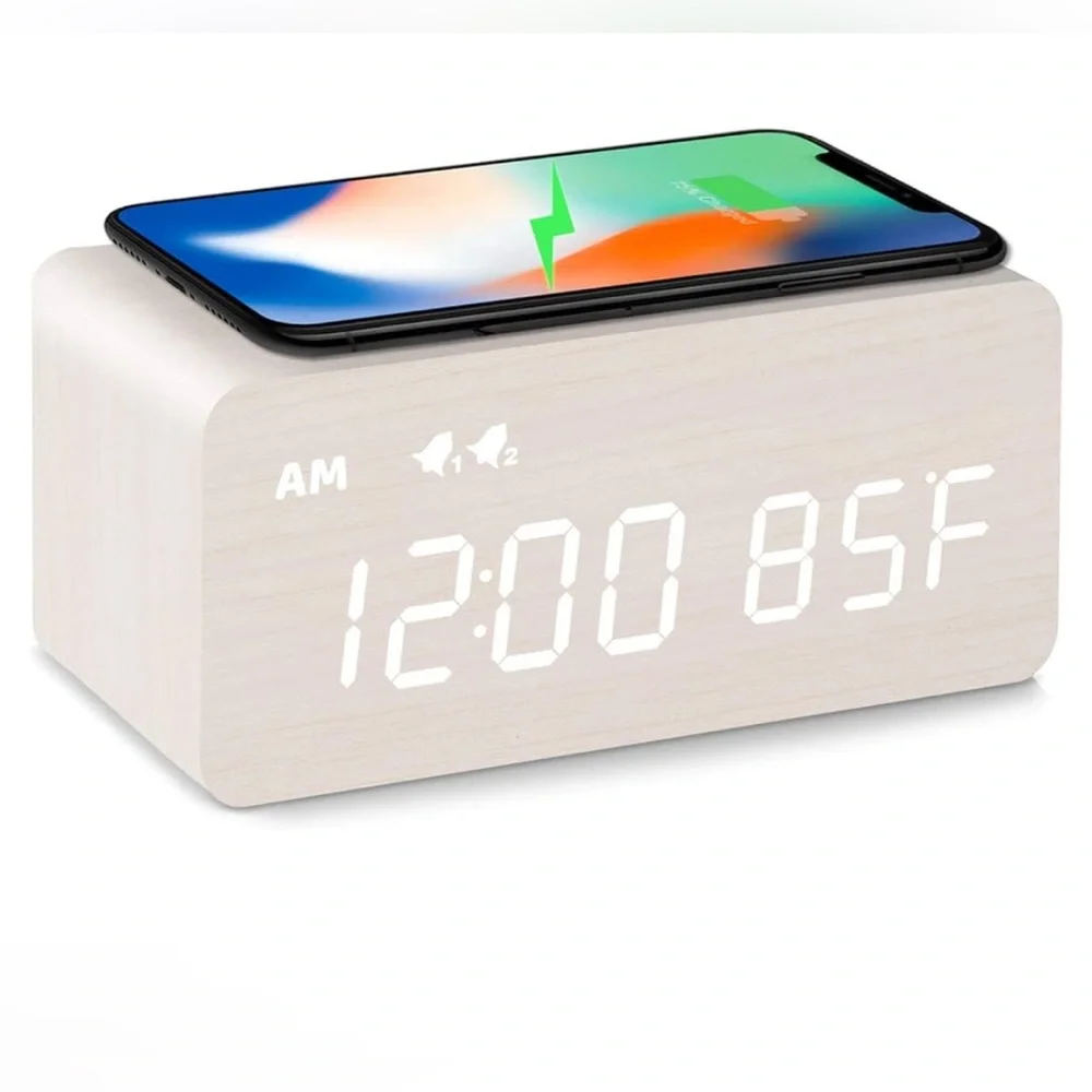 Wireless charging alarm clock NIB NWOT