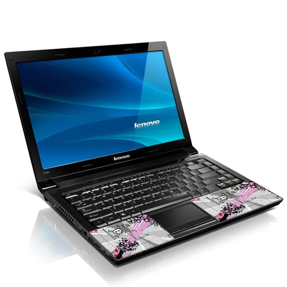 LSS 15.6 & 17.3 Inches Laptop Notebook Skin Sticker Decal - Love Skull Floral