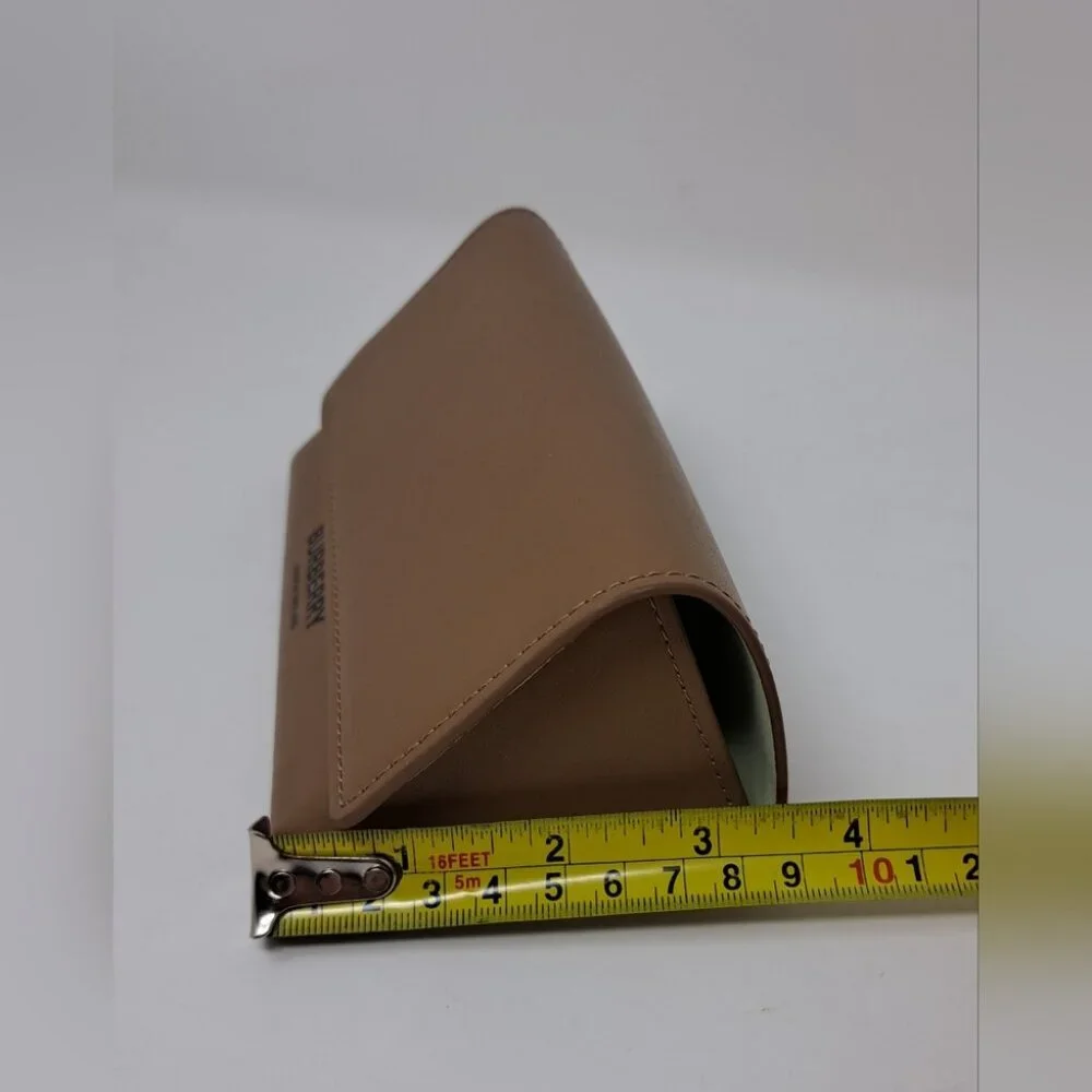 NWOT Burberry Sunglasses Case XL Brown Leather Authentic 7