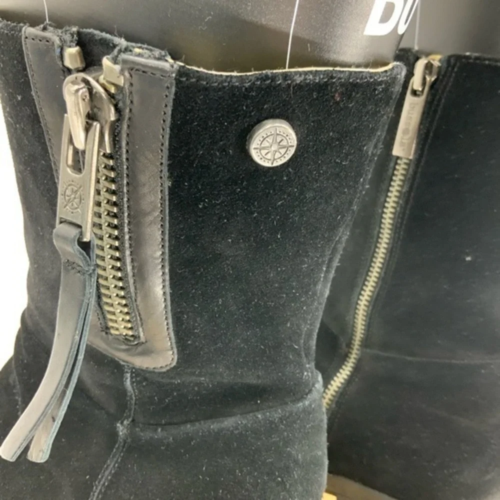 Bussola Bucharest suede chunky heel platform boot 11