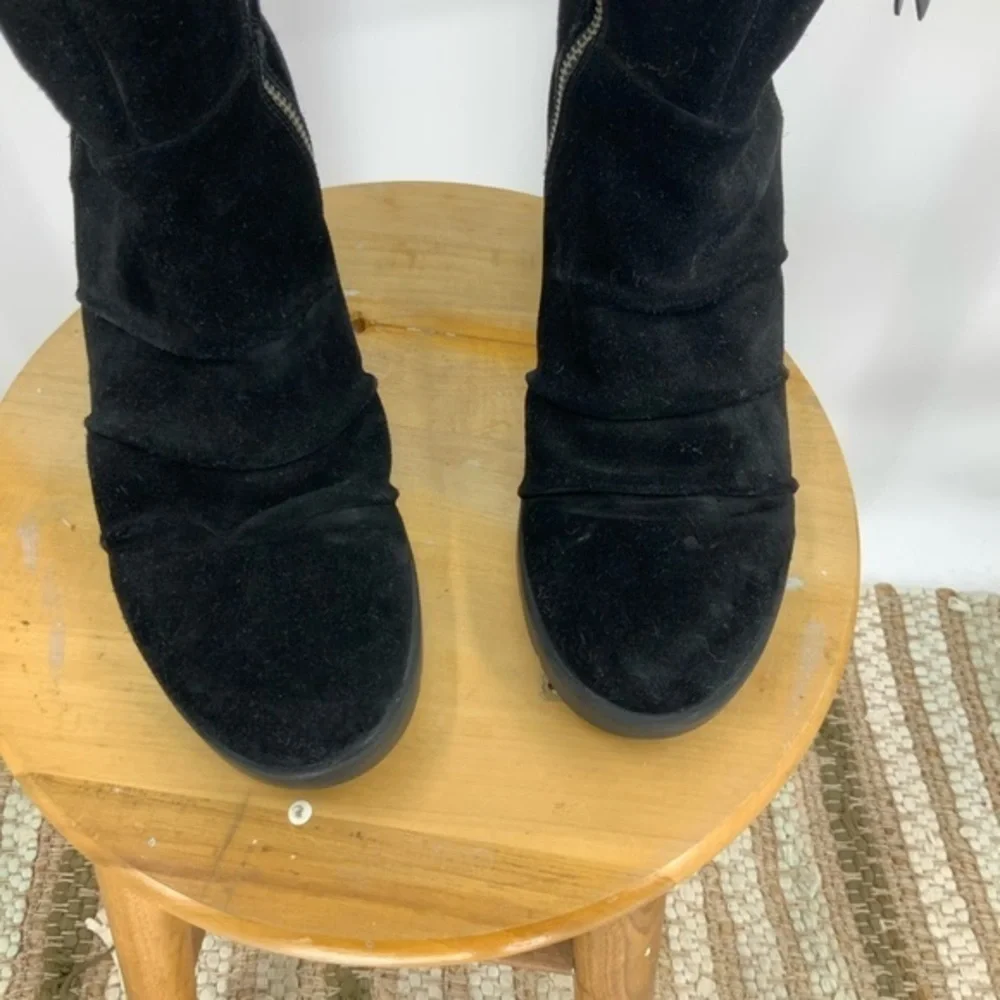 Bussola Bucharest suede chunky heel platform boot 11