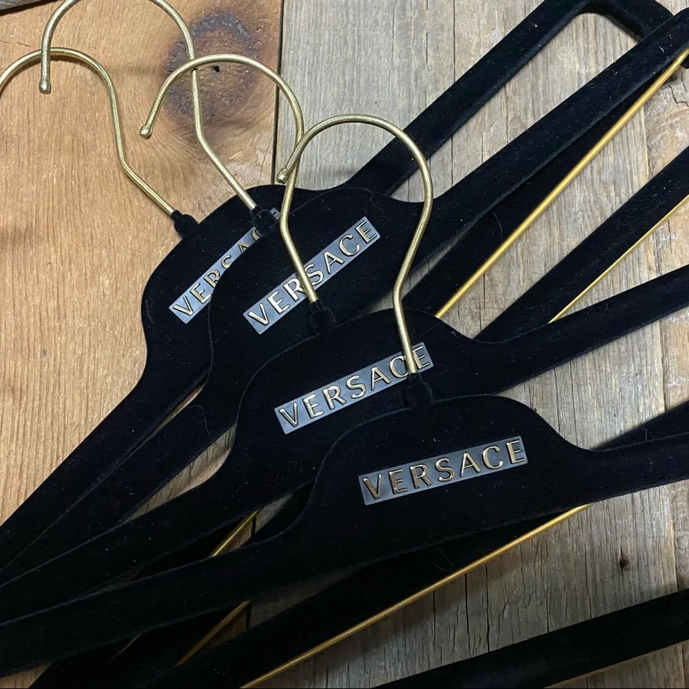 VERSACE Set of 4 Felt Pant Hangers