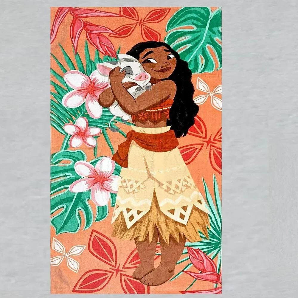 Princess Moana Beach Towel Measures 29 x 59 inches