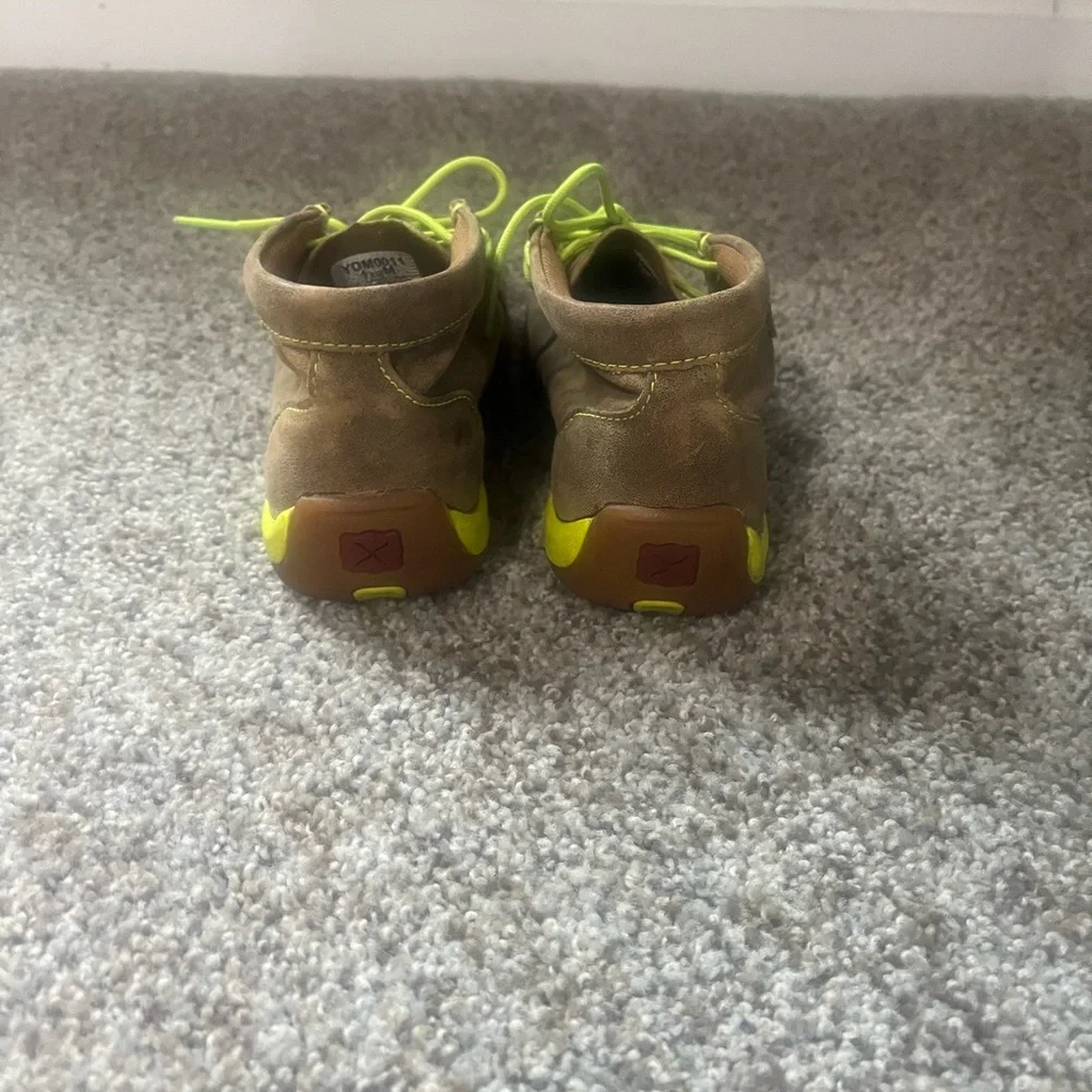Kids Brown and Neon Green twisted x