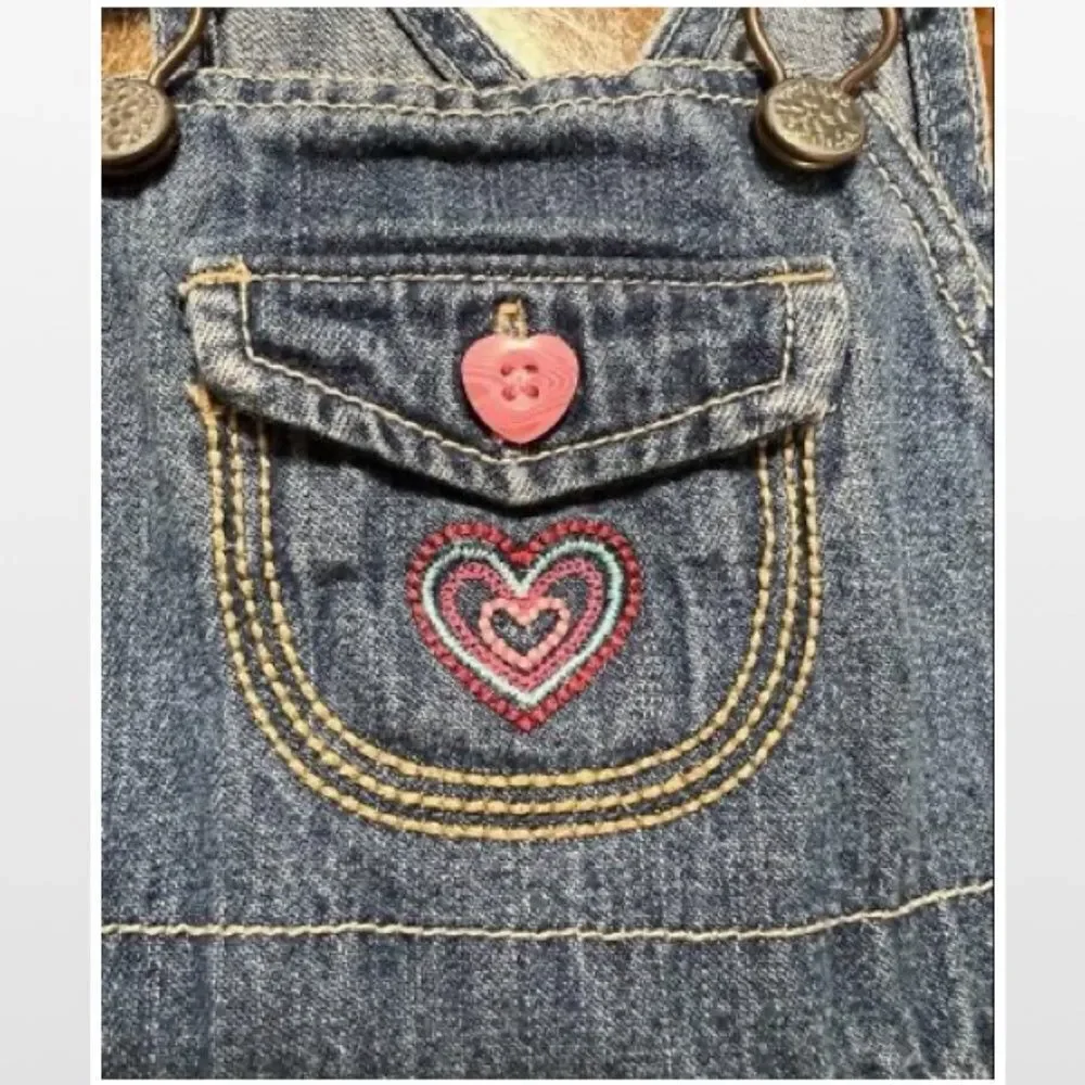 OshKosh B'gosh Baby Blue Denim Vestbak Kid Overalls