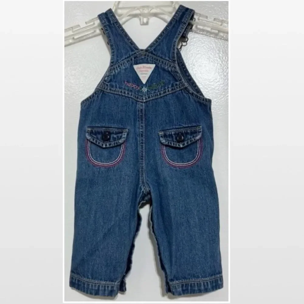 OshKosh B'gosh Baby Blue Denim Vestbak Kid Overalls
