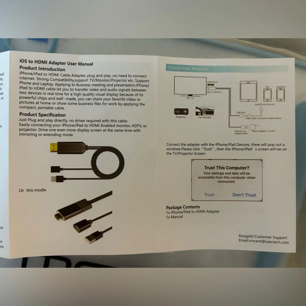 NEW bundle iSO to HDMI adapter