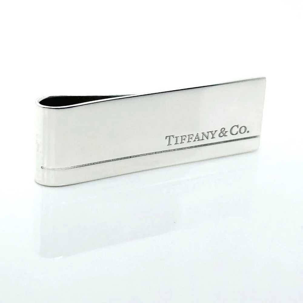Tiffany Classic Stripe Money Clip in Sterling Silver Engravable