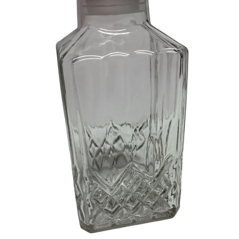 Vintage Bormioli Rocco Square Decanter With Square Topper