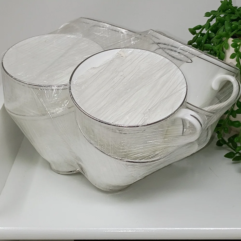 Waterford Ballet Ribbon Fine Bone China Tea Cups