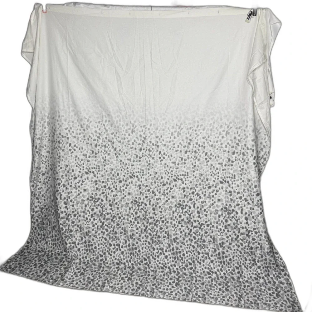 Leopard Glam Home Bath Shower Curtain Ombre Gray - Threshold 100% Cotton, Woven