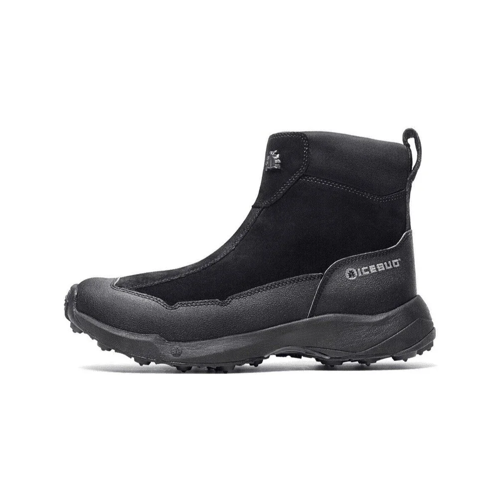 New ICEBUG Metro2 BUGrip Snow Boots Black Men Sz 8.5 Warm Traction Studs Comfort
