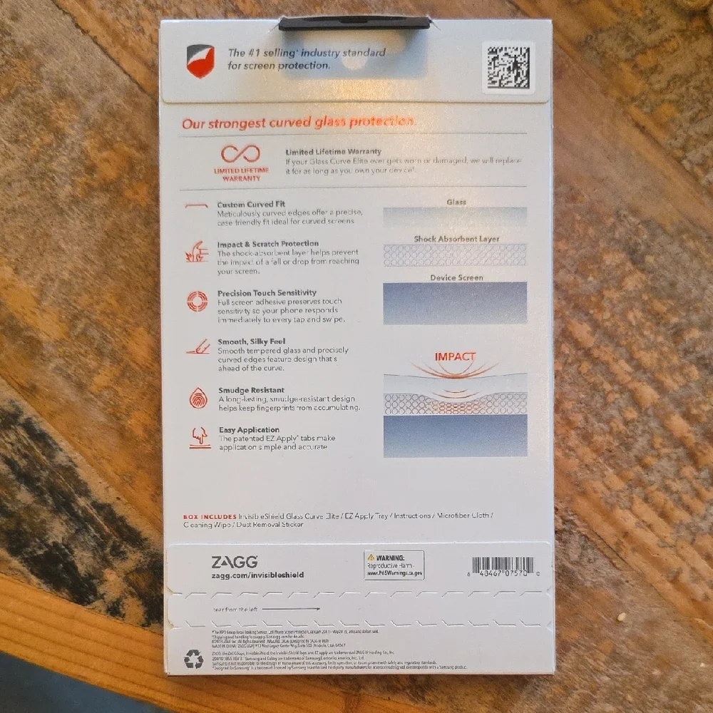 Zagg InvisibleShield glass curve elite Screen Protector for Samsung Galaxy Note9