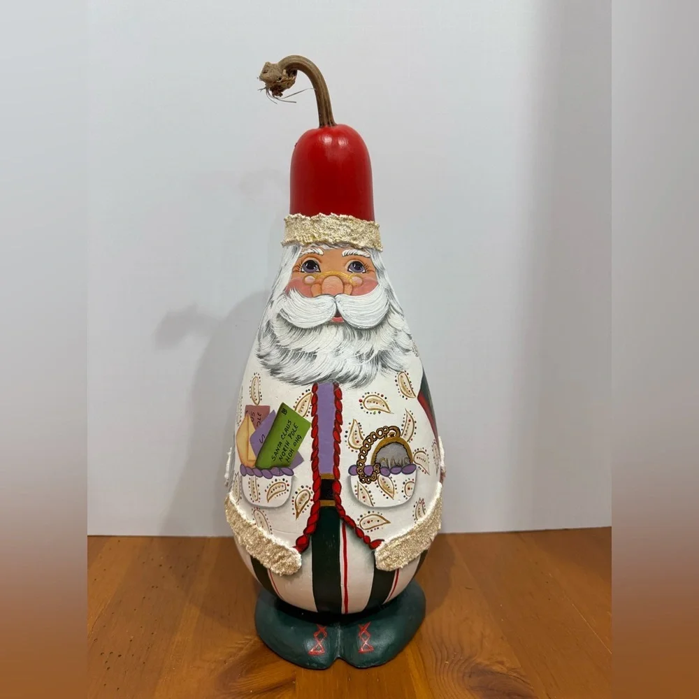 Handmade Santa gourd decoration hand painted