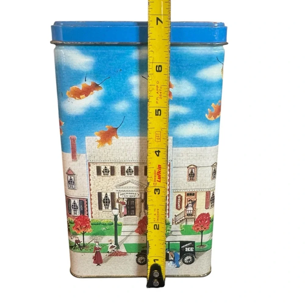 Vintage Decorative Hershey Chocolate Hometown Series Tin with Autumn Scene