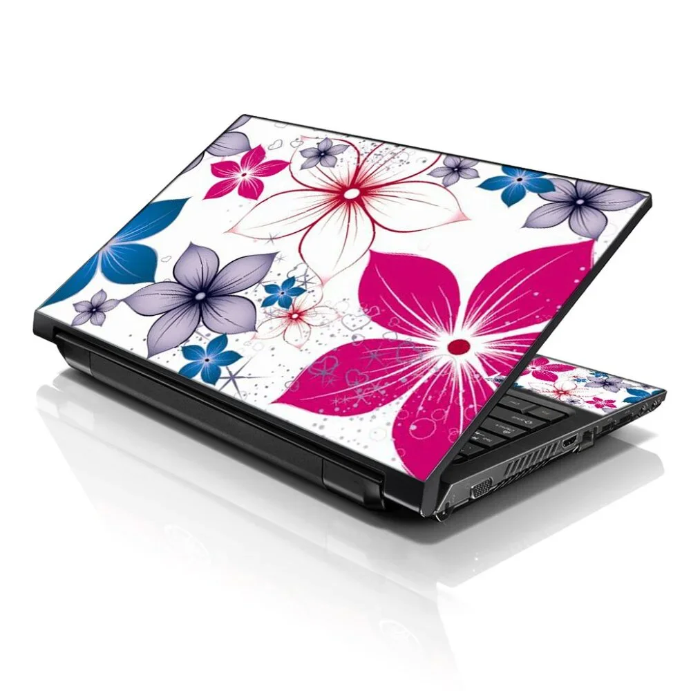 LSS 15.6 & 17.3 Inches Laptop Notebook Skin Sticker Decal - Spring Flower Leaves