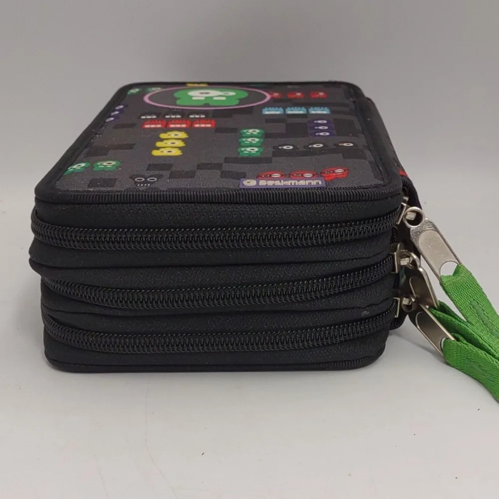 Beckman of Norway Large 3 Section Capacity Pencil Case Multi-Slot Pencil Pouch
