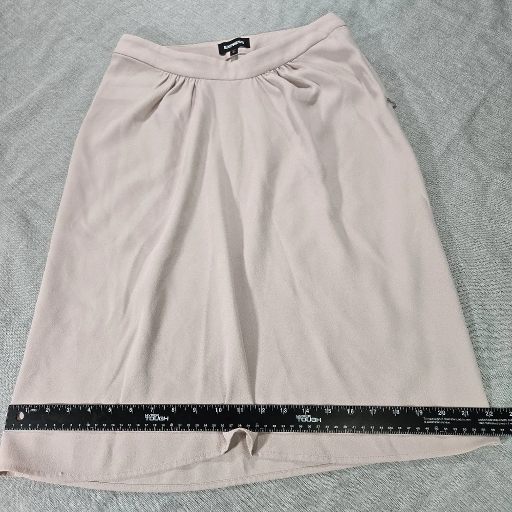 Express Womens Skirt Sz Small Pencil Office Light Blush Pink Balletcore Feminine