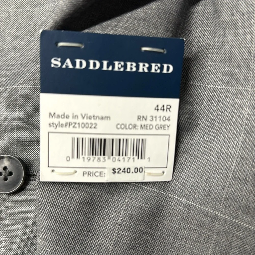 Saddlebred Gray Sport Coat Classic Single-Breasted Blazer