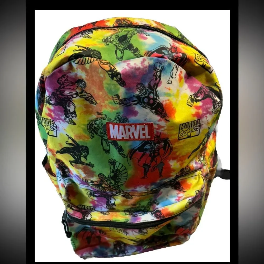 Marvel tie dye 17x12 inch . Backpack & ©Marvel-NMint