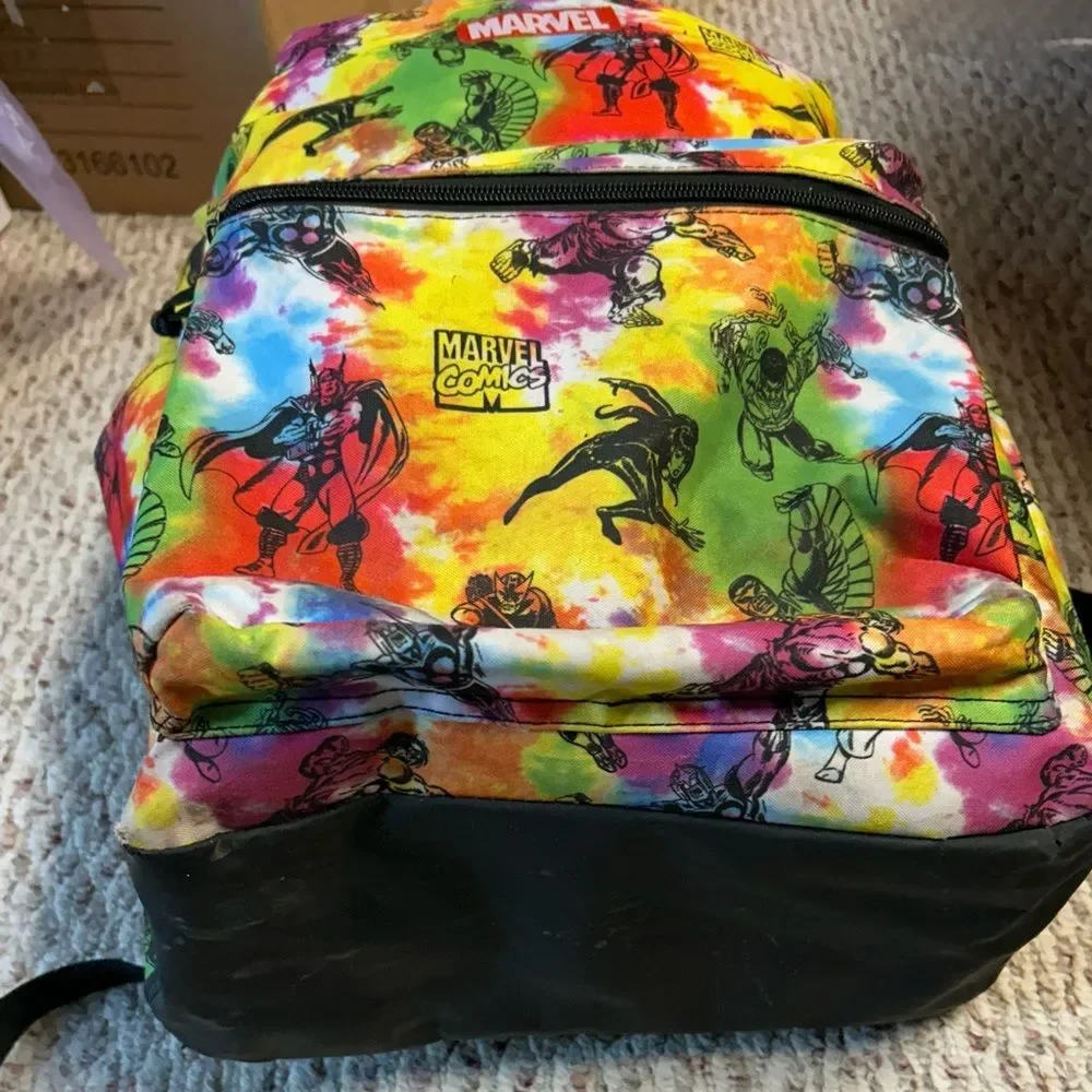 Marvel tie dye 17x12 inch . Backpack & ©Marvel-NMint