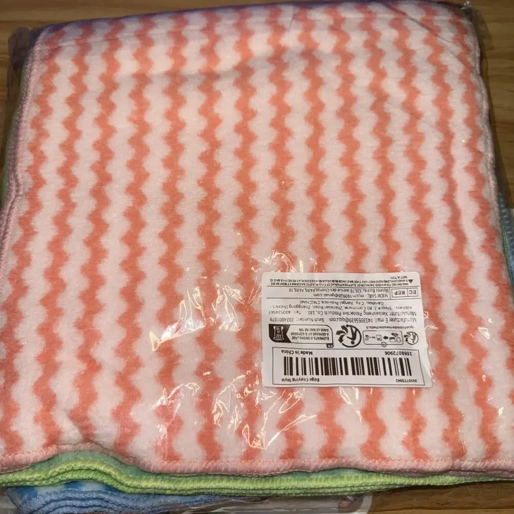 Set Of 10 Coral Fleece Dish Cloths Face Cloths With Bound Edges 9 In X 9 In