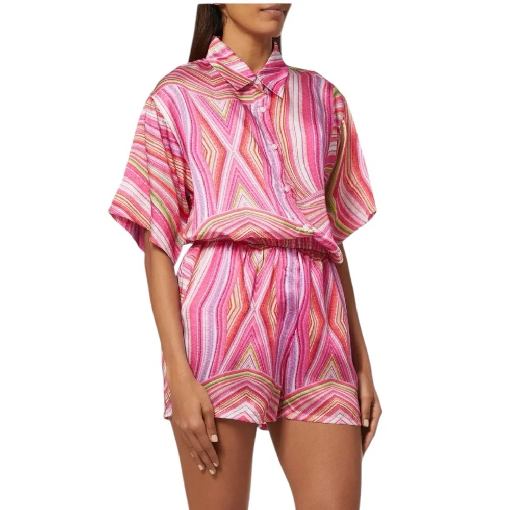 FRANKIES BIKINIS Button Up Shirt and Shorts Set  Hailee Steinfeld Fifi