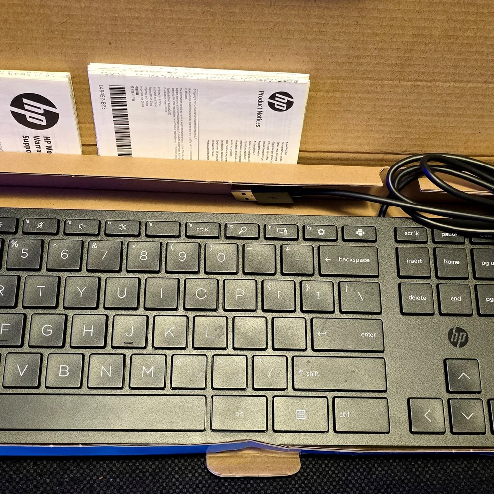 NEW Orig HP Slim Desktop Wired Keyboard