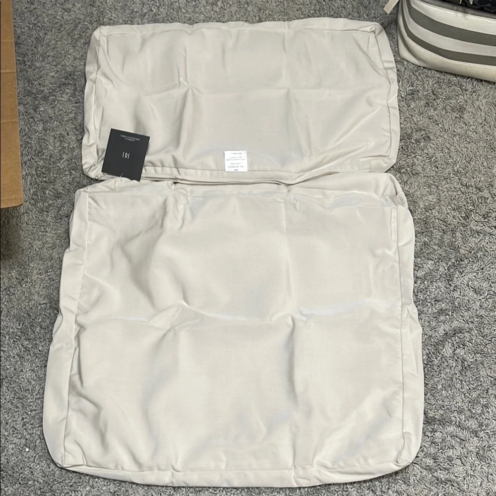 Restoration hardware Canvas Natural Accent cushion covers set by sunbrella
