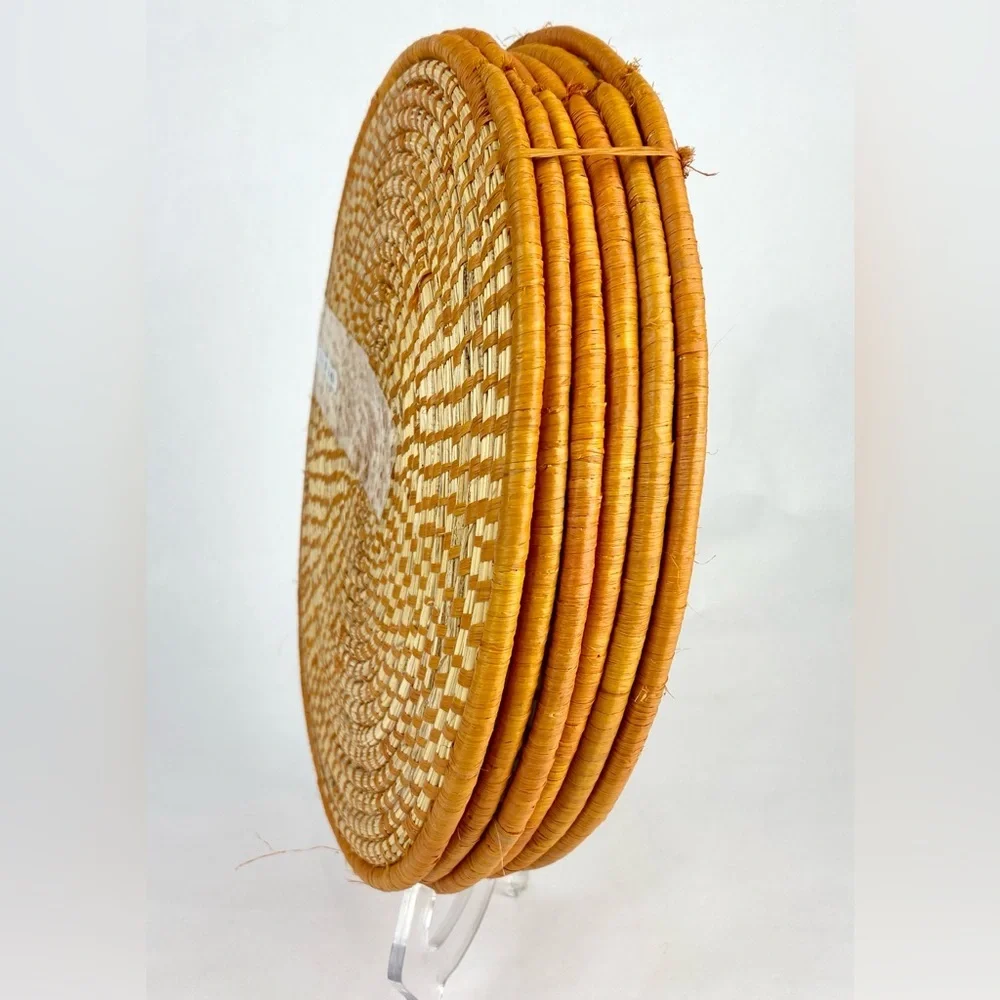 NWOT Handmade 12in Round Rattan Seagrass Placemat/Chargers Set (6)
